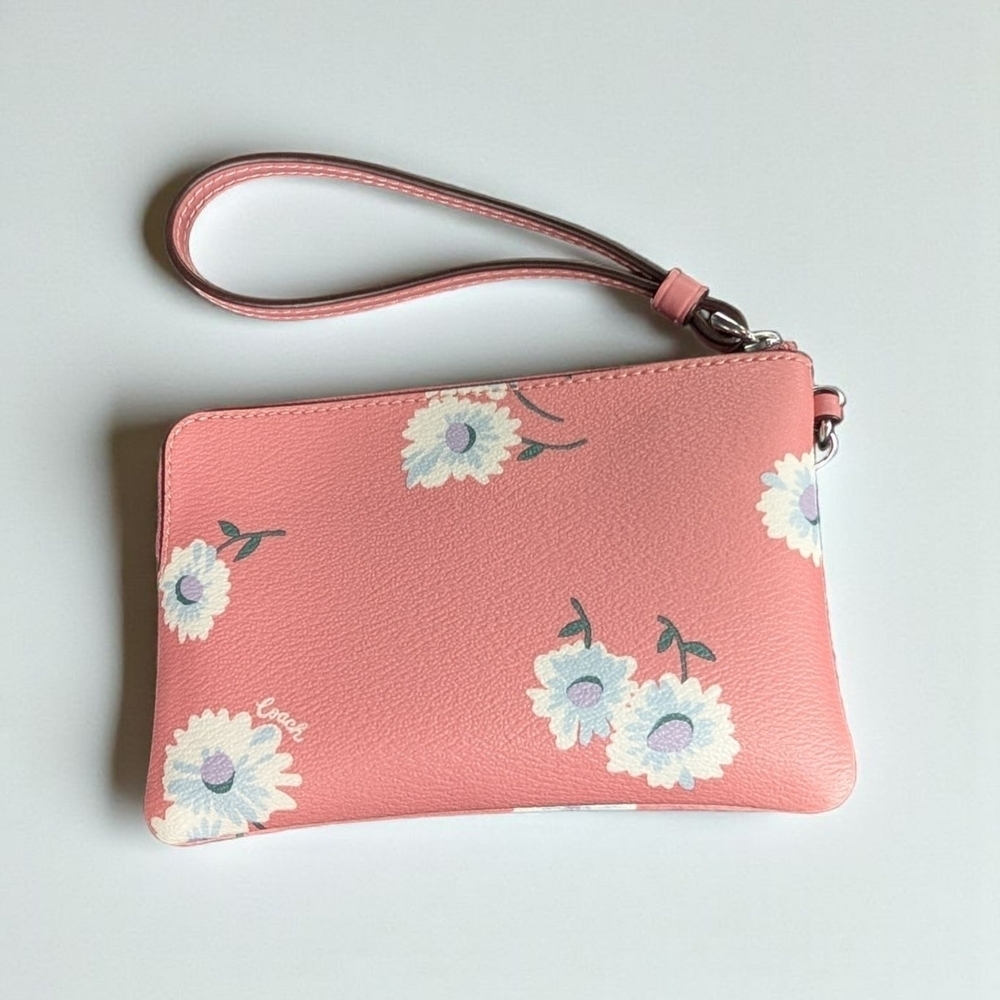COACH Signature Canvas Small Corner Zip Wristlet (NWOT) - Picture 3 of 8